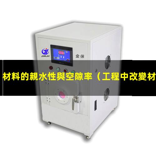 材料的親水性與空隙率