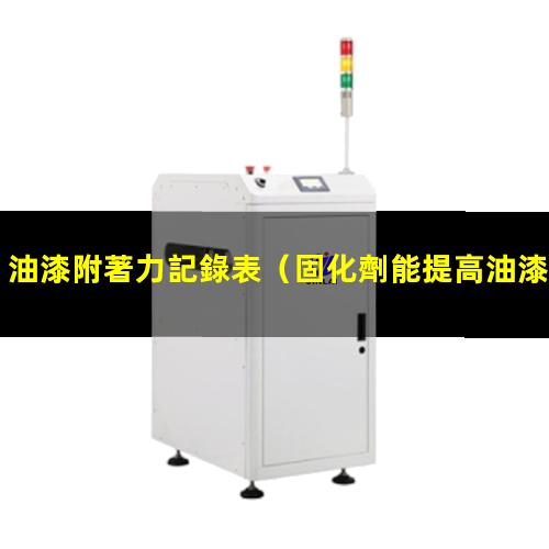 油漆附著力記錄表